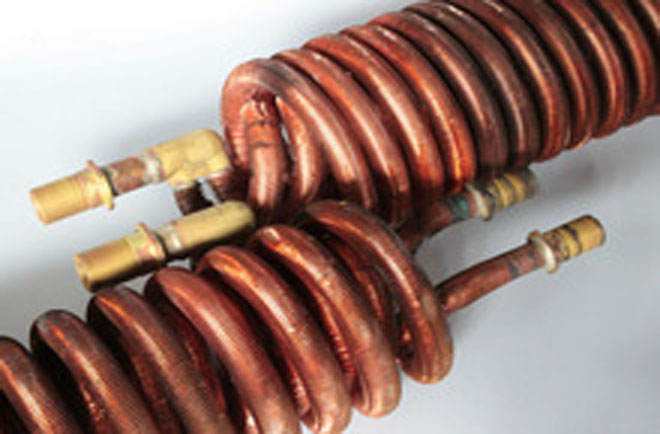 With Tin-Plated Surface Copper Water Heating Coil in Drinking Water Systems